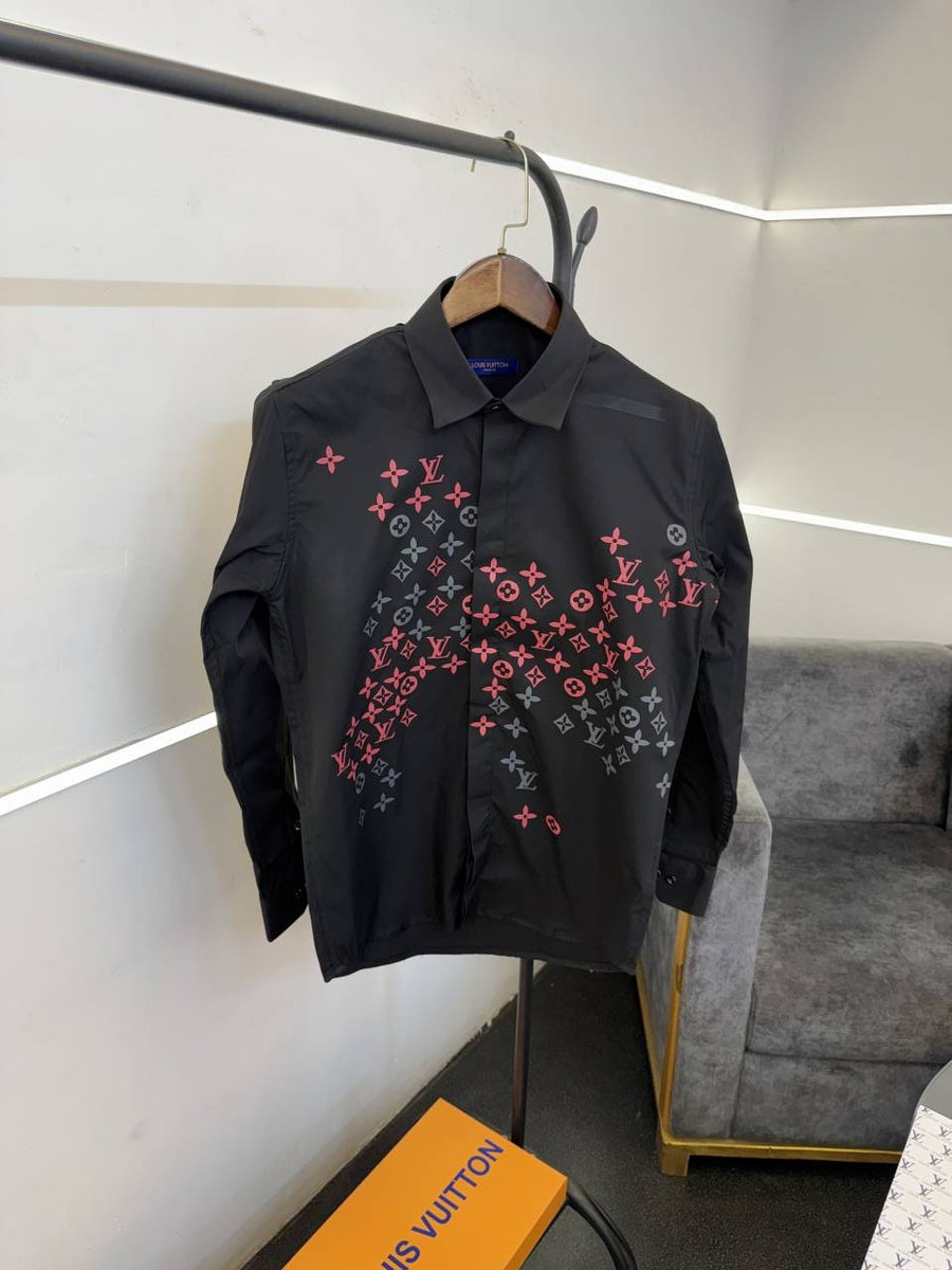 Louis Vuitton front monogram imported box pack shirt black
