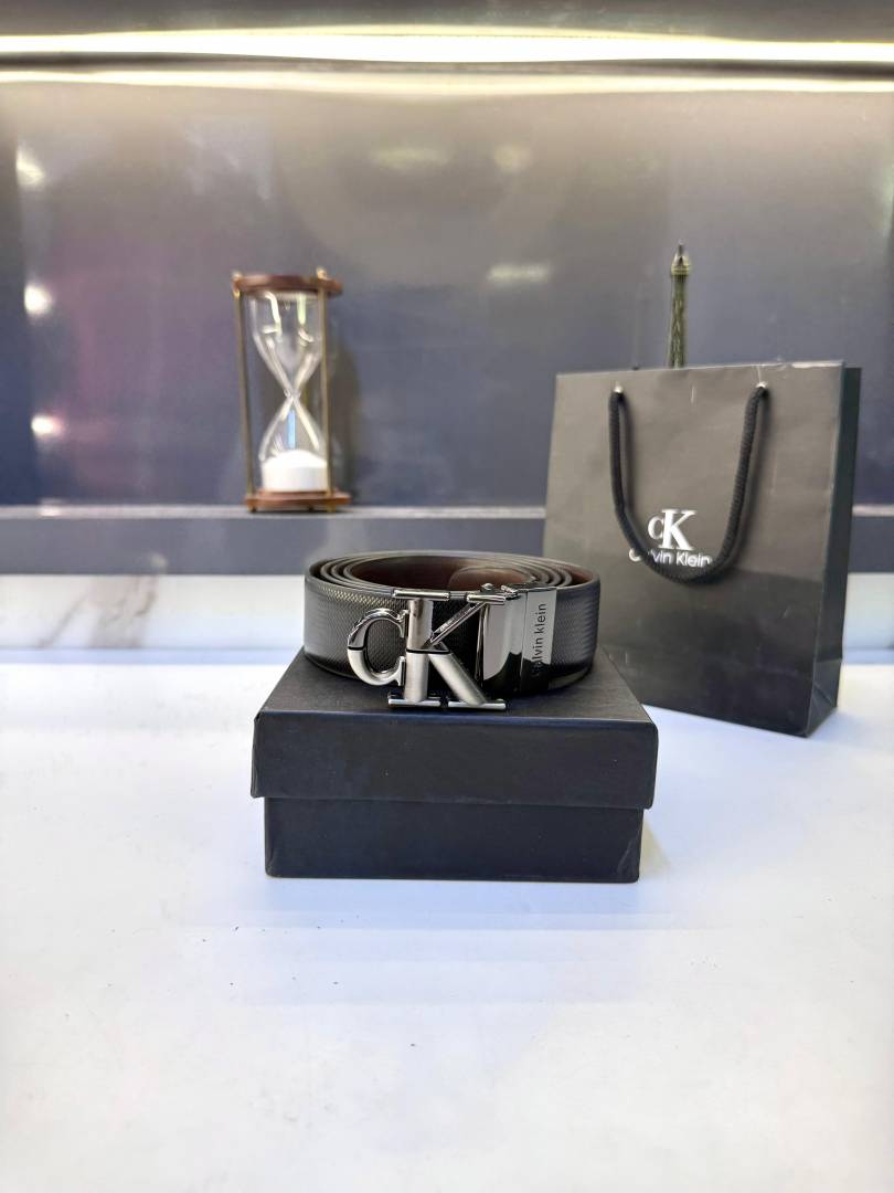 Ck_Calvin Kline Grey Reversible Belt Fa 580