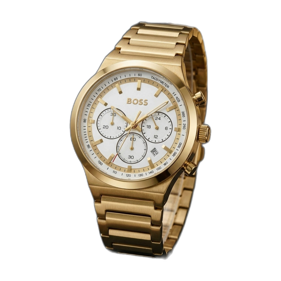 Boss Candor Chronograph Gold-White