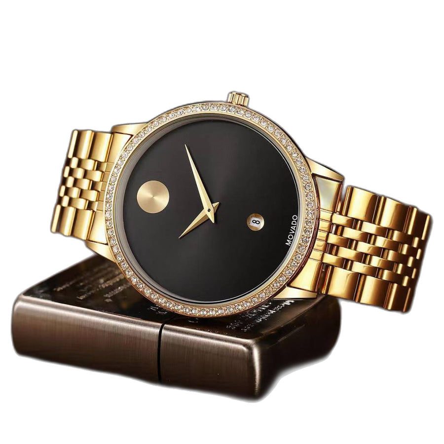 Movado Museum Classic Diamond Gold-Black