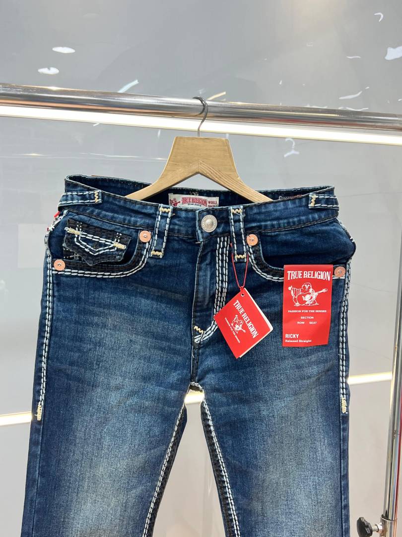 True Religio n Green Shade Boot cut Premium Imported Stretchable lycra fabric Denim with back flap pocket Design Denim 3881