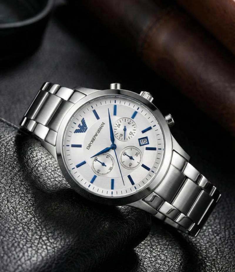 Emporio Arma_i Classic Silver-White-Blue