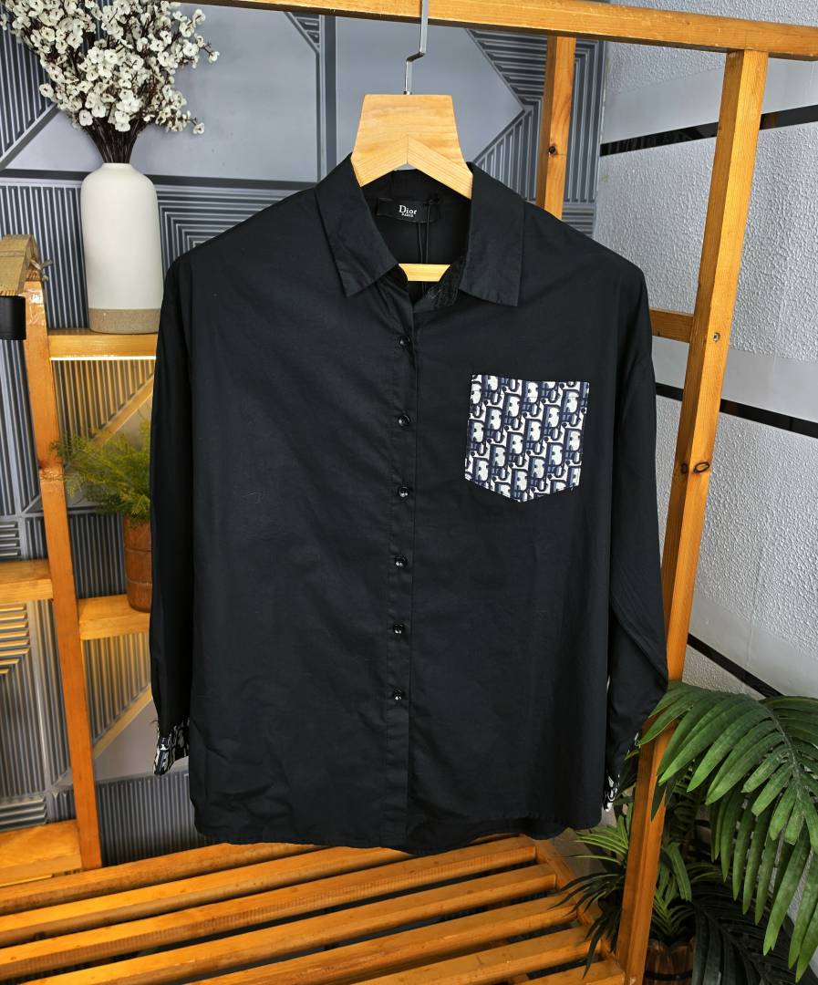 Dio Back Print Shirt Black S110-BK