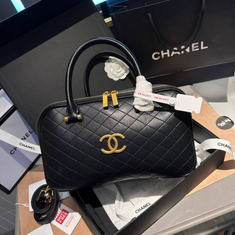Chanel_Classic_Top_Handle_Premium_Bowling_Bag_With_Dust_Bag_&_Shoulder_Strap_(Black-967)