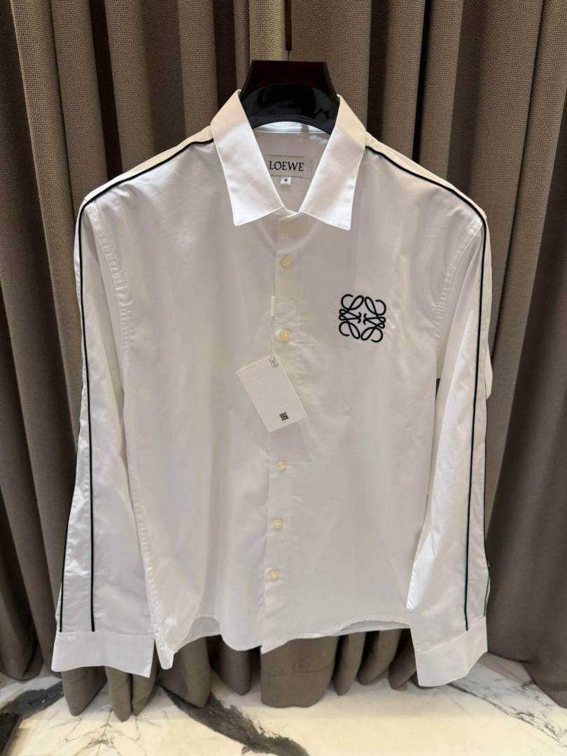 Loewe Chest Logo Full Sleeves Shirt White