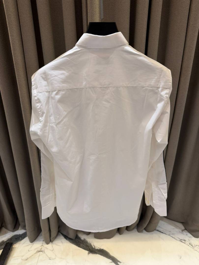 Loewe Chest Logo Full Sleeves Shirt White