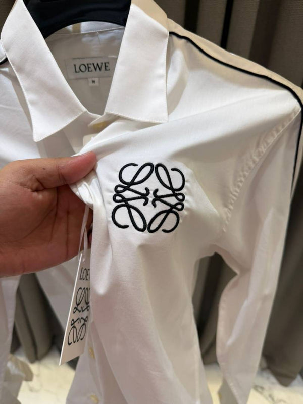 Loewe Chest Logo Full Sleeves Shirt White