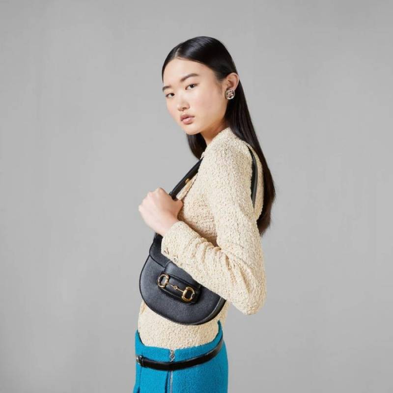 Gucci OnSale Horsebit Shoulder Crossbody Bag With Original Box