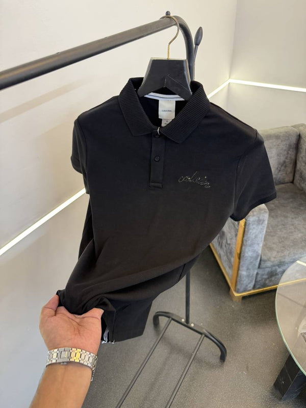 Calvin kline imported polo tshirt black sale
