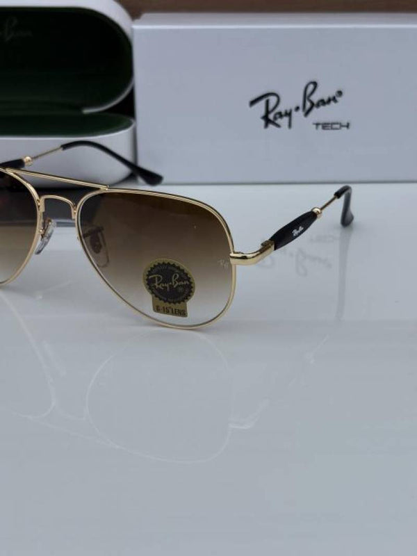 rey ban 3517 gold brown shaded