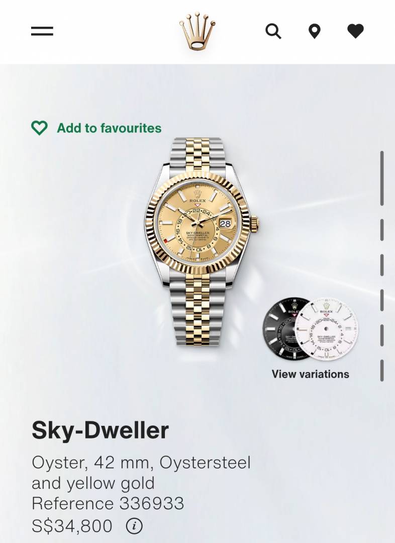 Rolex Oyster perpetual Sky Dweller Z-R Premium