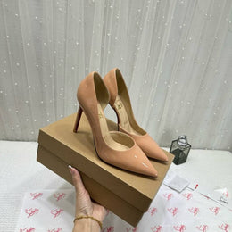 Christiann Louboutiin Iriza 70 Patent Apricot High Quality Heels With OG Box Dust Bag W53 Apricot
