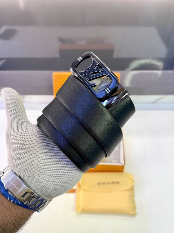 Lv_Loui Black Grey Wallet Belt Combo Fa 1093