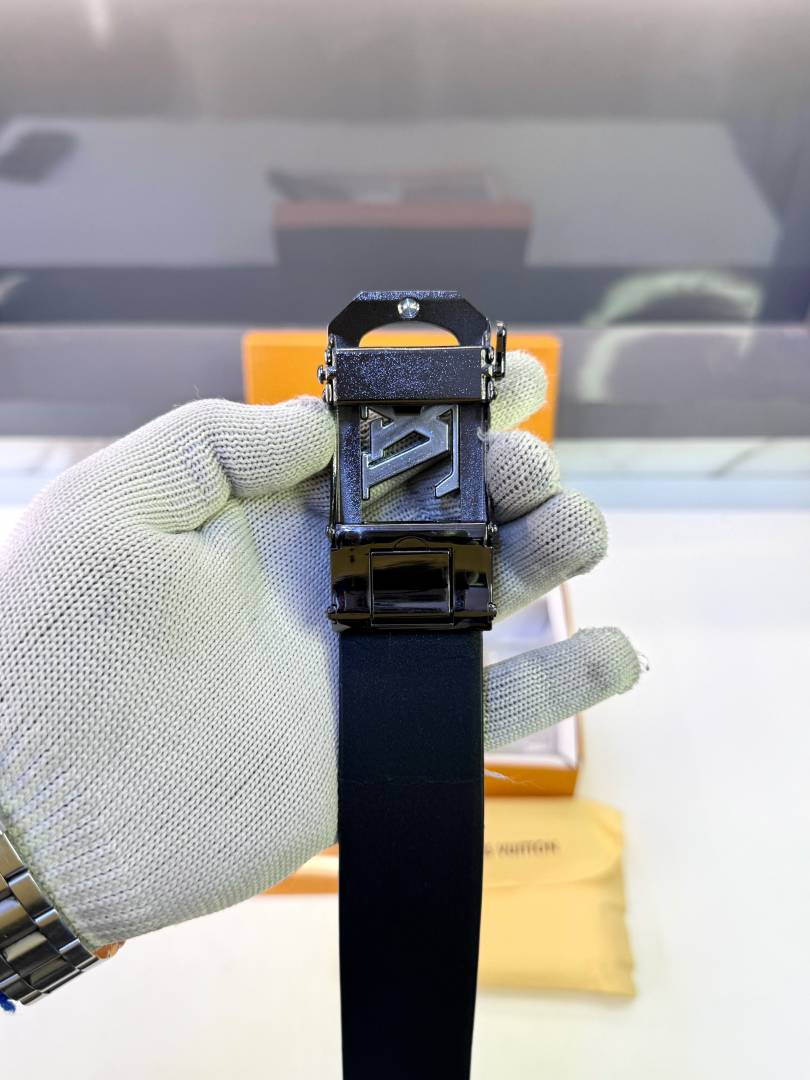 Lv_Loui Black Grey Wallet Belt Combo Fa 1093