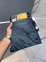G Sta Green Shade Premium Imported Stretchable Lycra Fabric Straight Fit Denim with Embroidered Logo Sale Offer 2828
