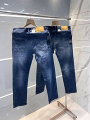 G Sta Green Shade Premium Imported Stretchable Lycra Fabric Straight Fit Denim with Embroidered Logo Sale Offer 2828