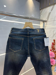 Tom forr Dark shade Straight Fit Premium Imported Stretchable Lycra Fabric Denim 3939