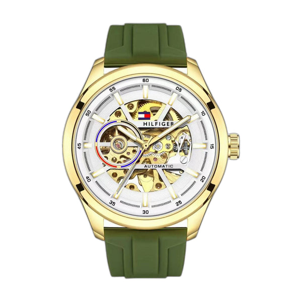 Tommy Hilfige_r Automatic Silicon Green-Gold-White