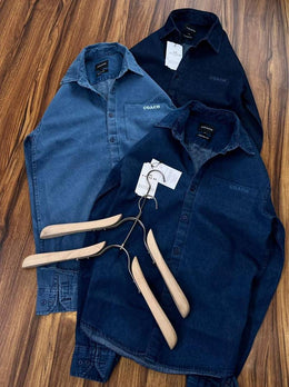 Coach IMPORTED DENIM POCKET PRINT SHIRT