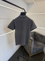 Gucci GG monogram imported polo tshirt grey