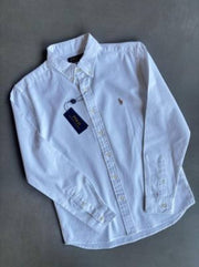 L xAUREN P OLO IMPORTED STORE ARTICLE SHIRT WHITE