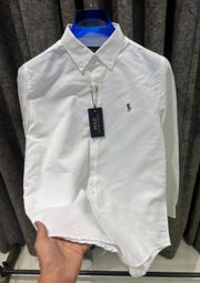L xAUREN P OLO IMPORTED STORE ARTICLE SHIRT WHITE