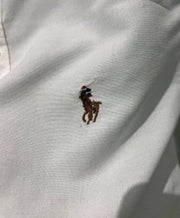 L xAUREN P OLO IMPORTED STORE ARTICLE SHIRT WHITE