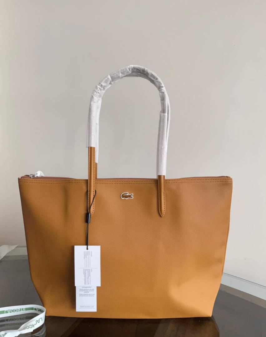 Lacoste_Leather_Tote_Tan_Premium_With_Original_Packing