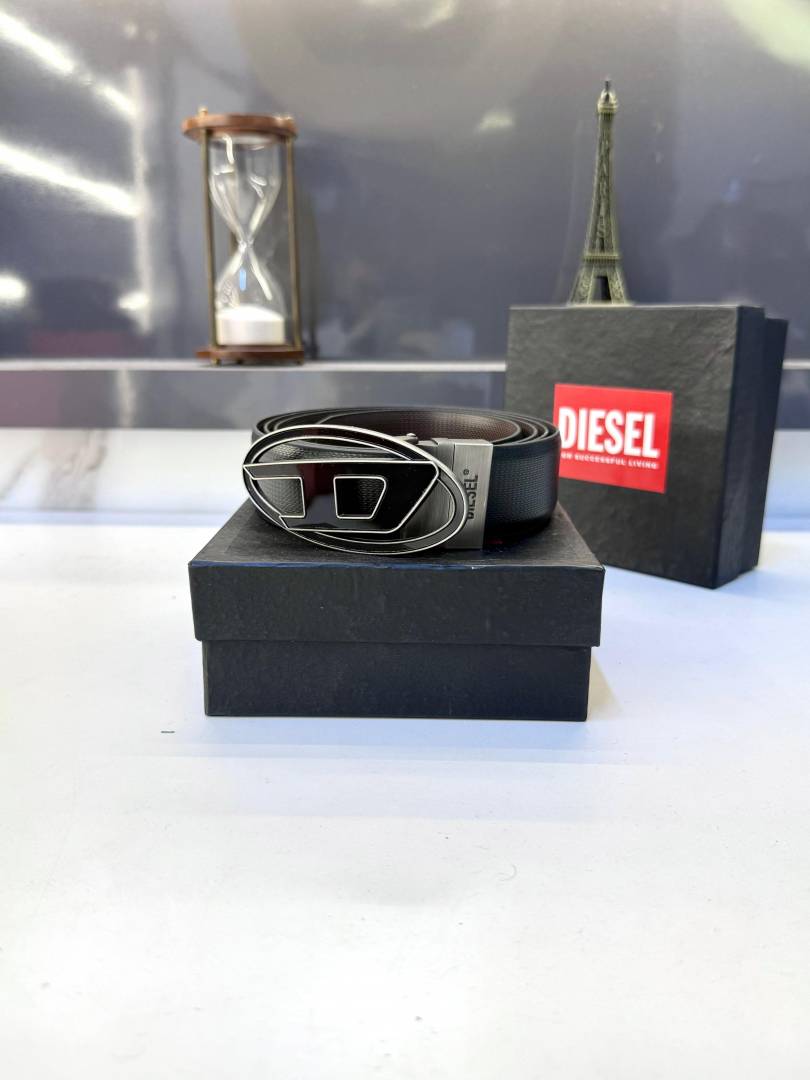 Diesel Grey Reversible Belt Fa 498