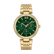 Tommy Hilfiger Sophia multi-function Gold Green Dial