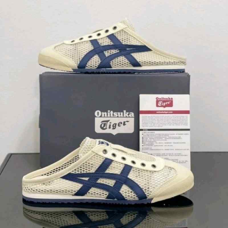 Mexico 66 Sabot Half Cut Shoe Cream Navy