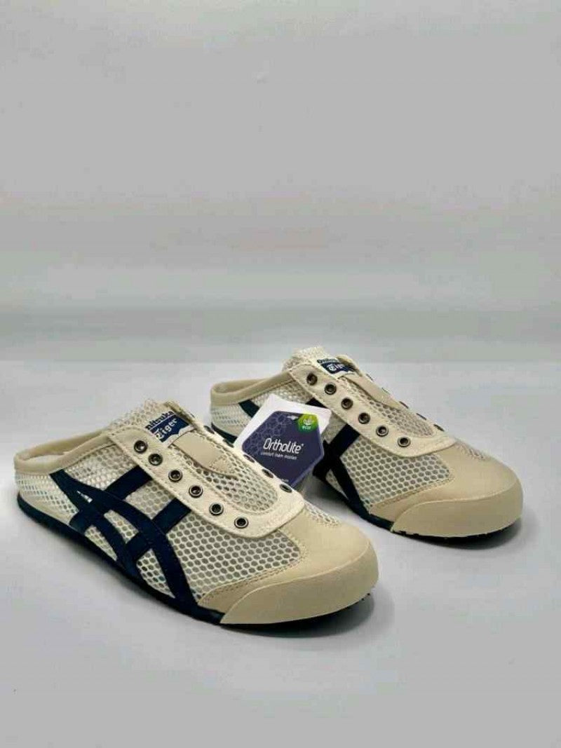 Mexico 66 Sabot Half Cut Shoe Cream Navy