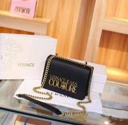 Versace Jeans Couture Saffiano Lock Crossbody Bag With OG Gift Box & Dust Bag