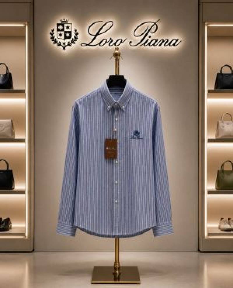 Lorro Pianna Lining Full Sleeves Shirt Blue