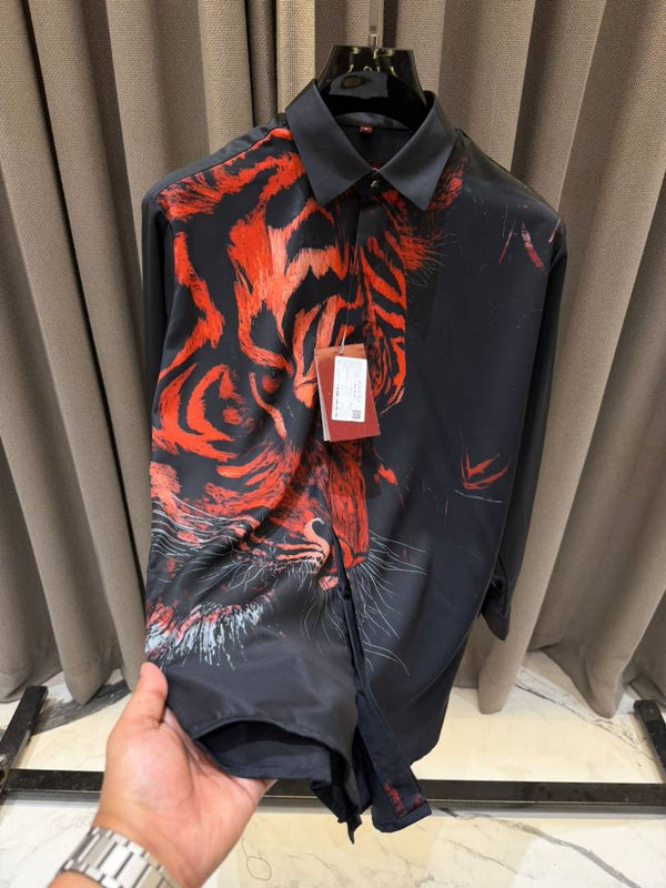 Gucci Japan Fabric Full Sleeves Shirt Black