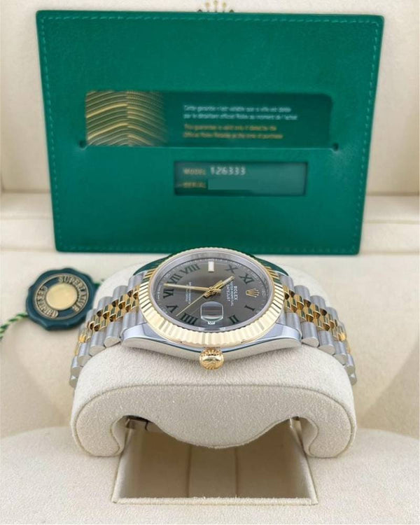 Rolex Oyster Perpetual Date Just 2Ton-Gold-Grey
