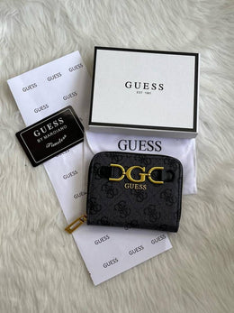 Guess 001 Gray Mini Wallet With Original Box Dust Cover Card Premium Packaging