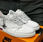 Nike Air Jordan1 Low Travis LV White Silver