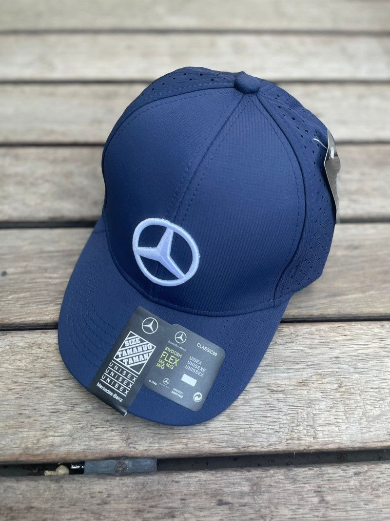 Mercedes Benz White Front Logo Royal Blue Net (With Box) 780