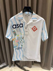 Casablanca Japanese Lycra Half Sleeves Shirt White