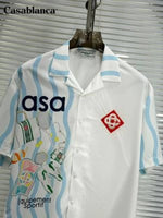 Casablanca Japanese Lycra Half Sleeves Shirt White