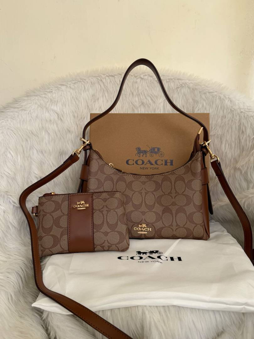 Coach 06 Laurel Hobo Shoulder Combo With Wristlet Wallet Original Box Packing