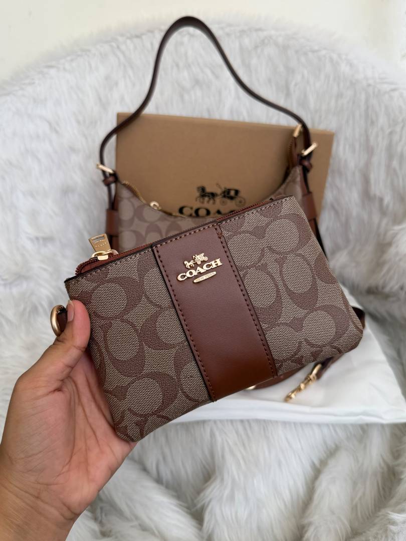 Coach 06 Laurel Hobo Shoulder Combo With Wristlet Wallet Original Box Packing