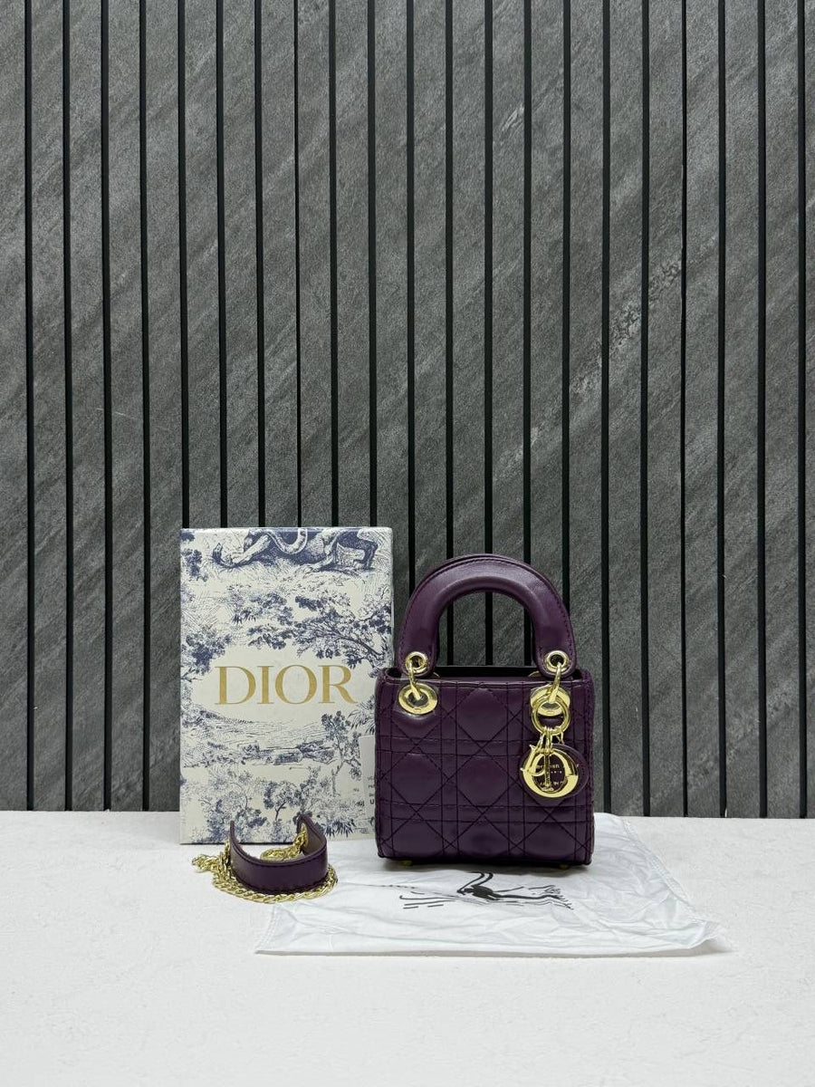Dior 662 Lady Dioor Nano Purple With Original Box Packing