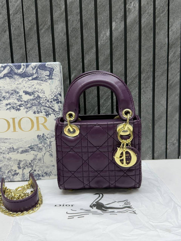 Dior 662 Lady Dioor Nano Purple With Original Box Packing