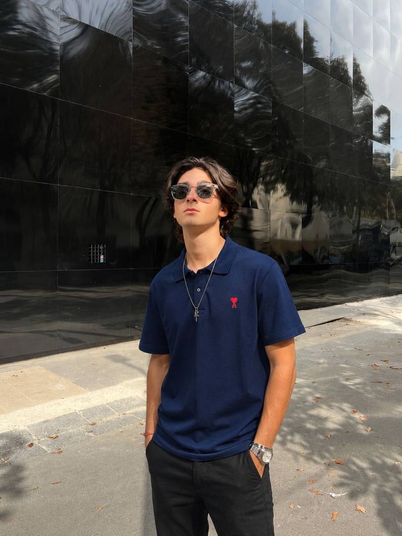 Ami Paris imported T-shirt Navy polo