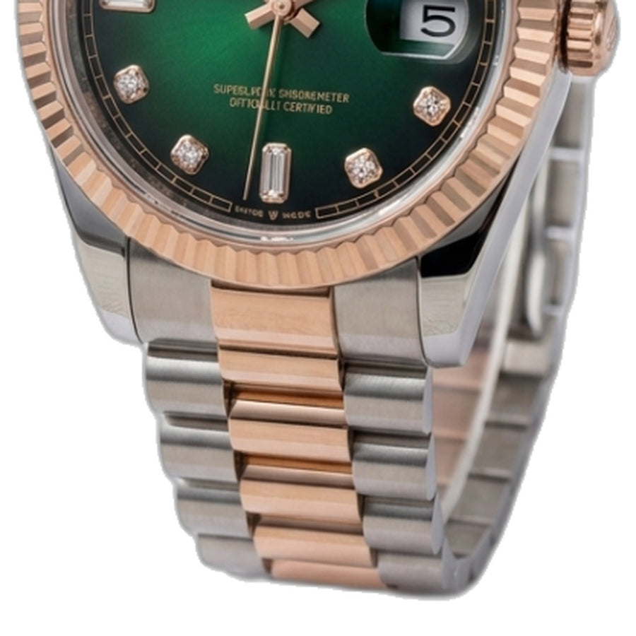 Rolex Oyster Perpetual Day Date Diamond 2Ton-Copper-Green