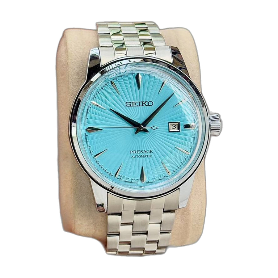 Seiko Presage Cocktail Time Mockingbird silver Sky Blue
