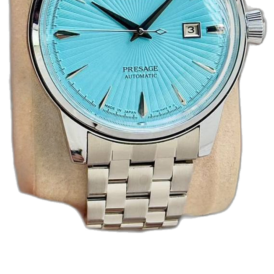 Seiko Presage Cocktail Time Mockingbird silver Sky Blue