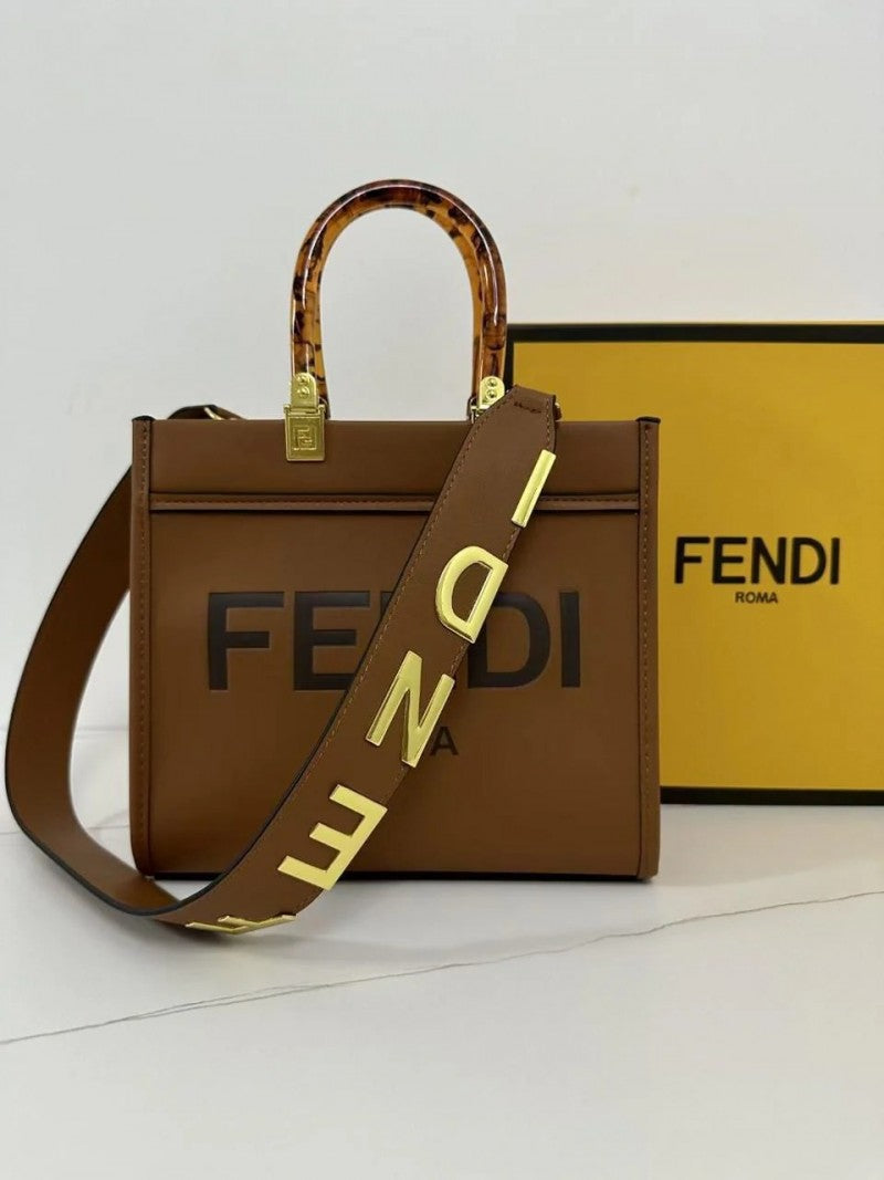 Fendi_Roma_Sunshine_Small_Tote_Bag_With_Dust_Bag_&_Shoulder_Strap_(Brown-982)